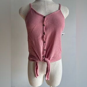 Pink hippie rose tank top size small